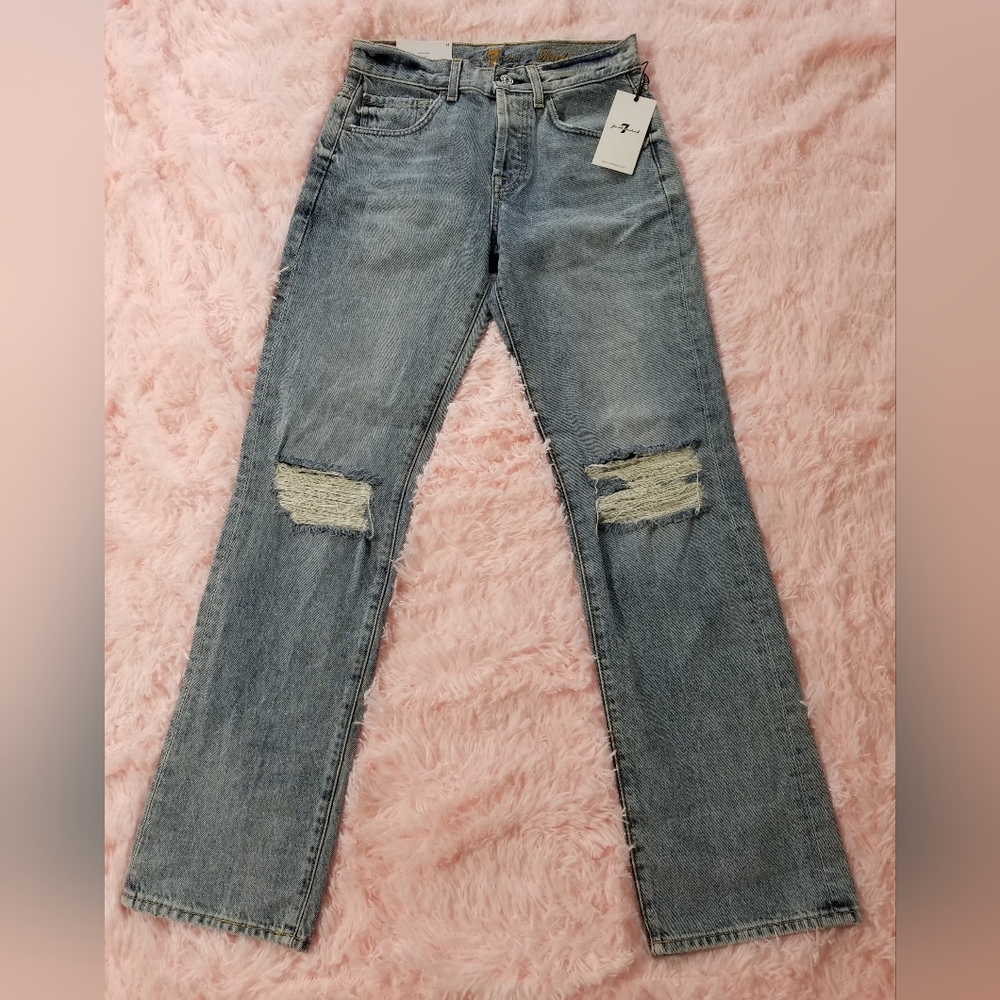 7 For All Mankind Distressed Boyfriend Jeans